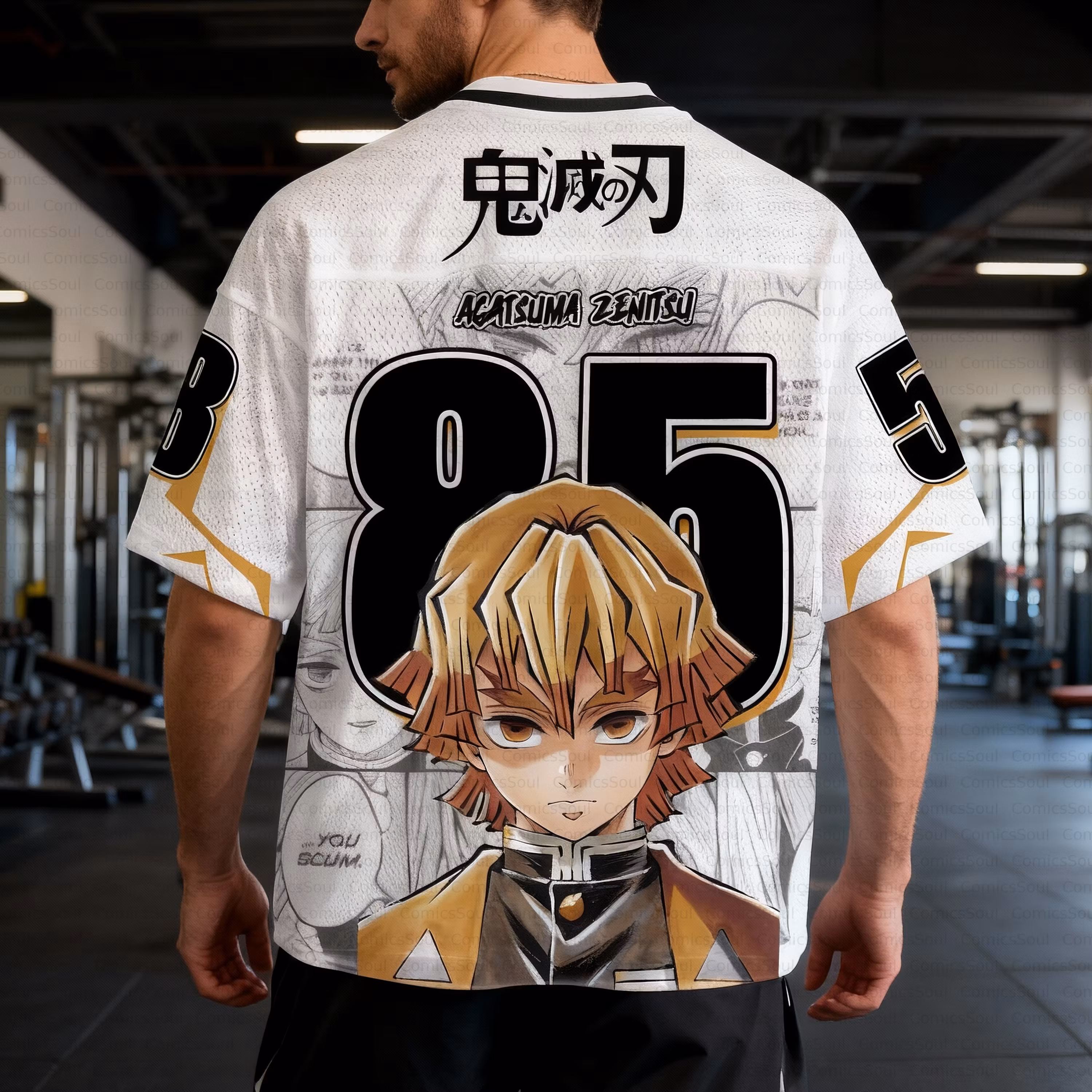 Unisex Anime Retro Mesh Sports Jersey T-Shirt