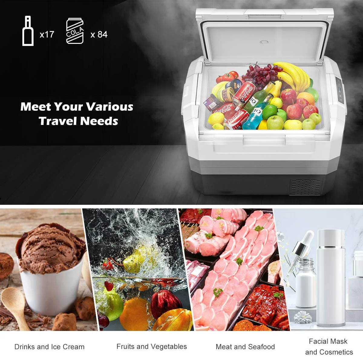 58 Quart Portable Electric Camping Car Cooler - Image 3
