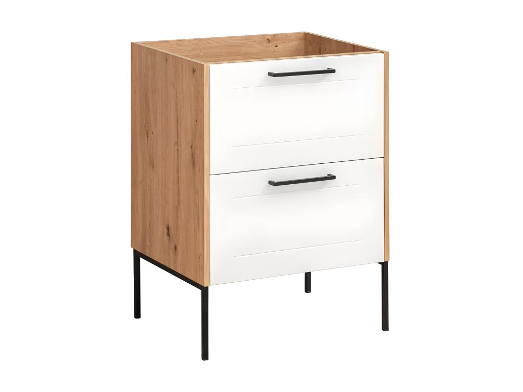 Armario Bajo Lavabos MADERA CUW60 2D 60x46x61 Beige