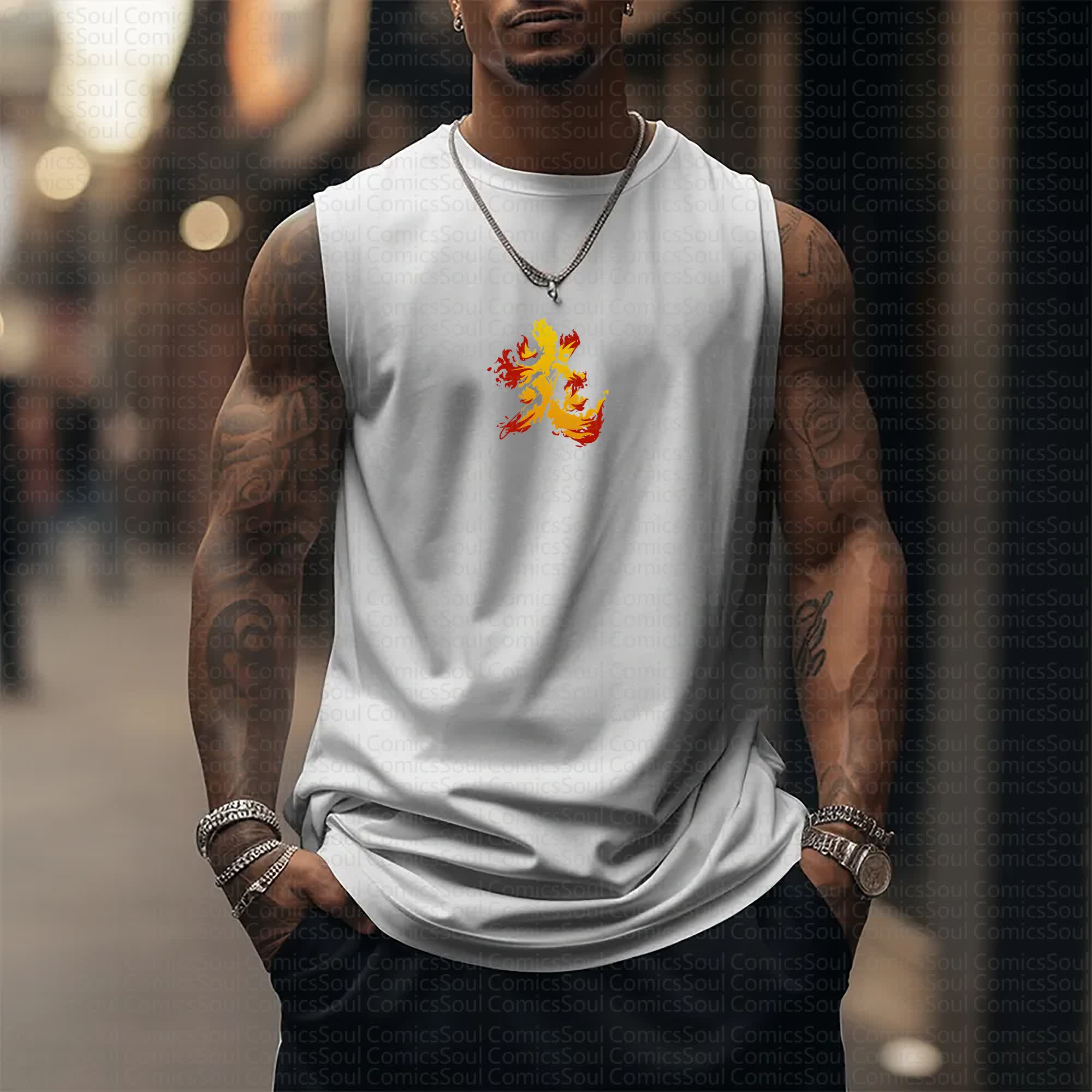 Unisex “Comicssoul X Comicssoul” Casual Anime  Tank Top TeeThreads Sustain the Scene with Custom Apparel