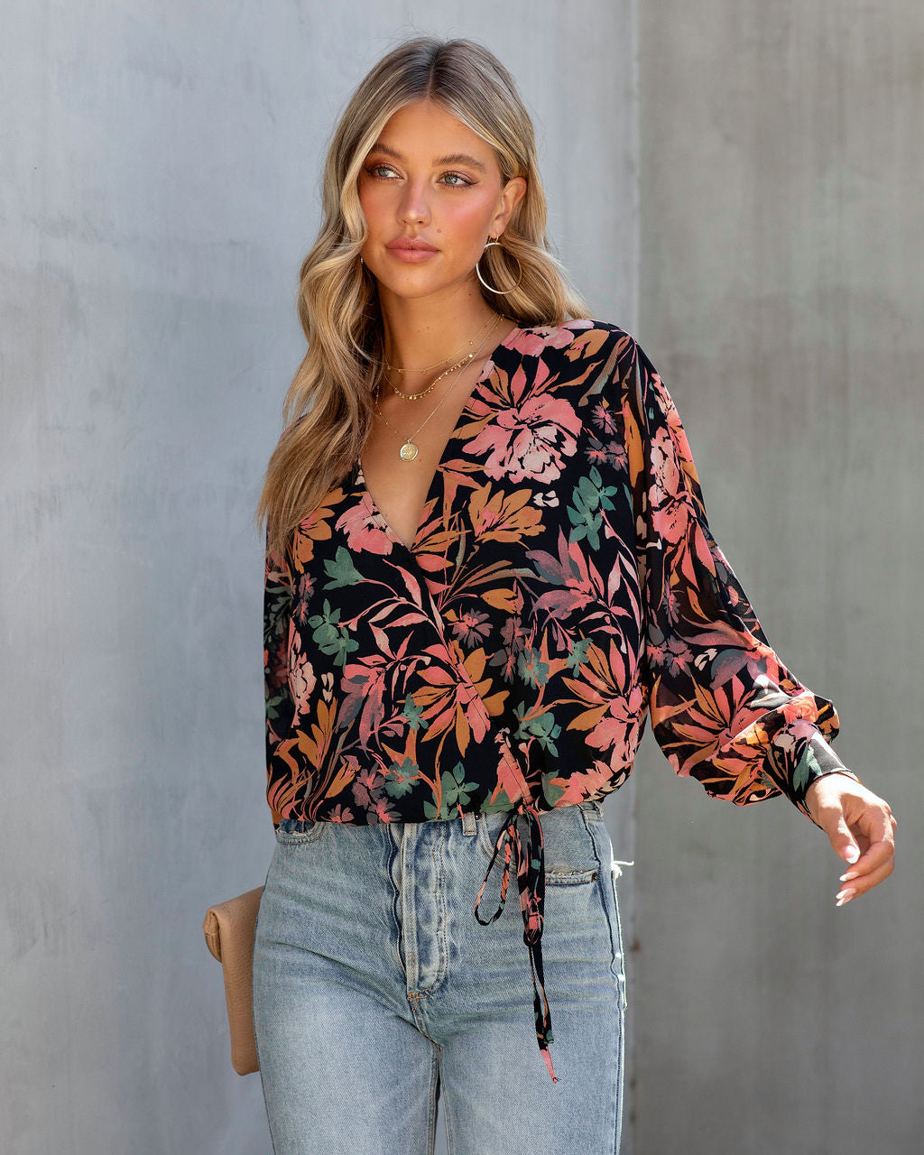Good Intentions Floral Drape Top - SALE - Se7enfashion