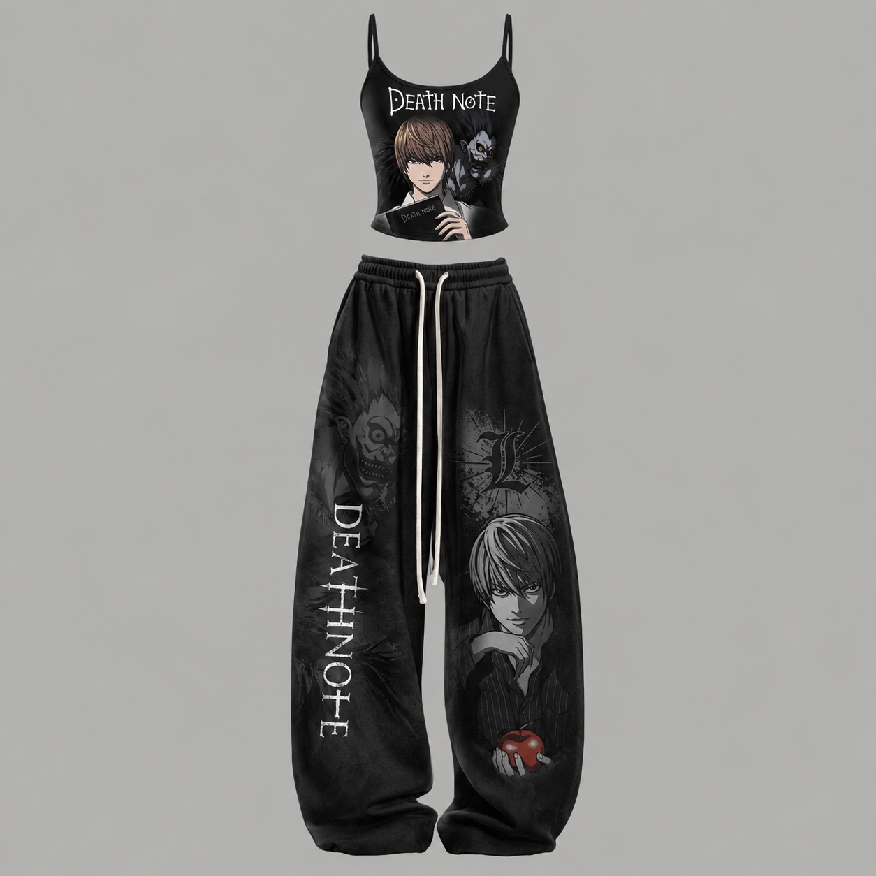 Death Note Top & Elasticated Trousers Two-Piece Set TeeThreads Sustain the Scene with Custom Apparel