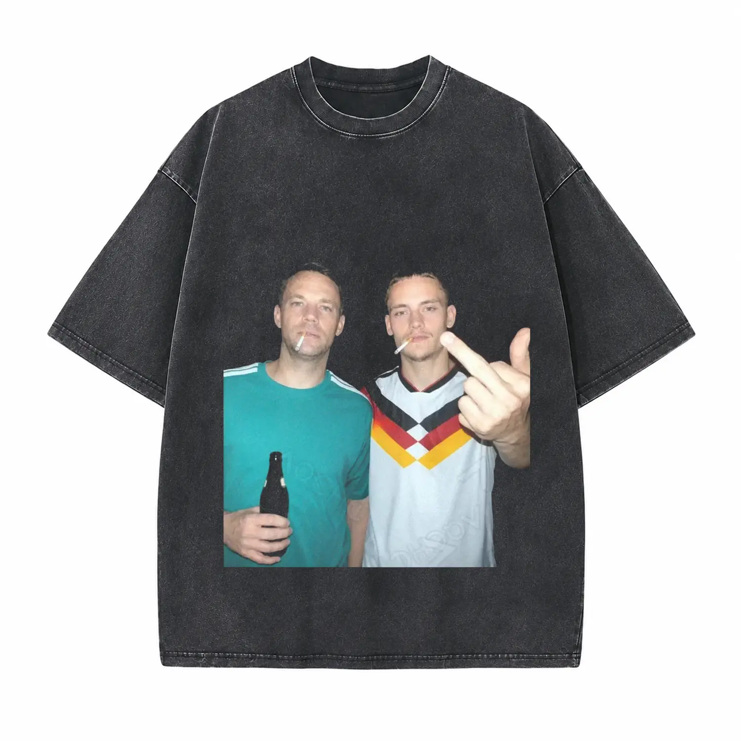 Football Players Match Afterparty Printed Unisex Washed T-Shirt