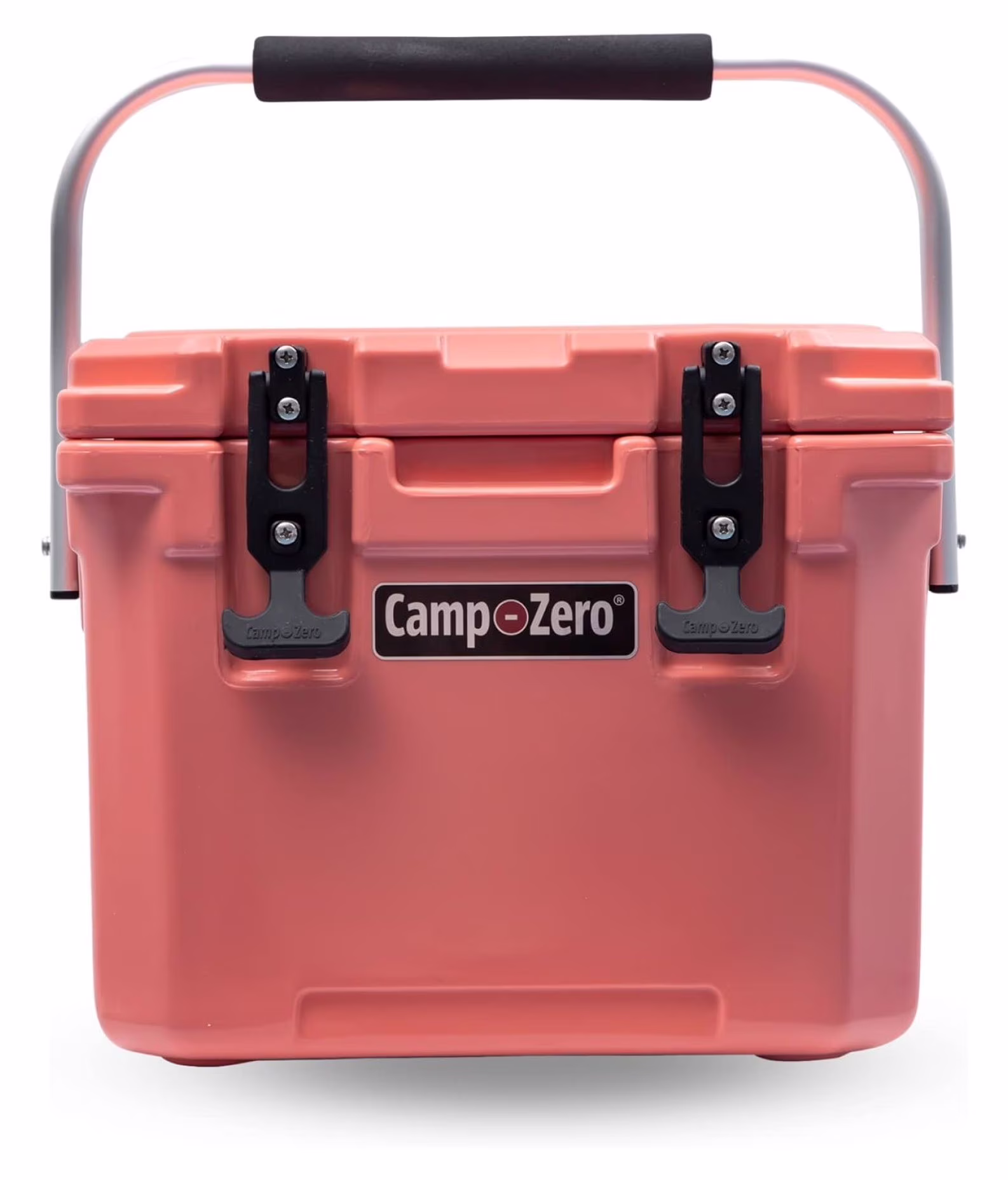 10 L - 10.6 Quart Portable Hard Cooler Ice Chest, Perfect for Drinks, Lunch, Beach, Picnics, Boating, Camping and Travel with 2 Molded - in Cup Holders and Folding Aluminum Handle Coral