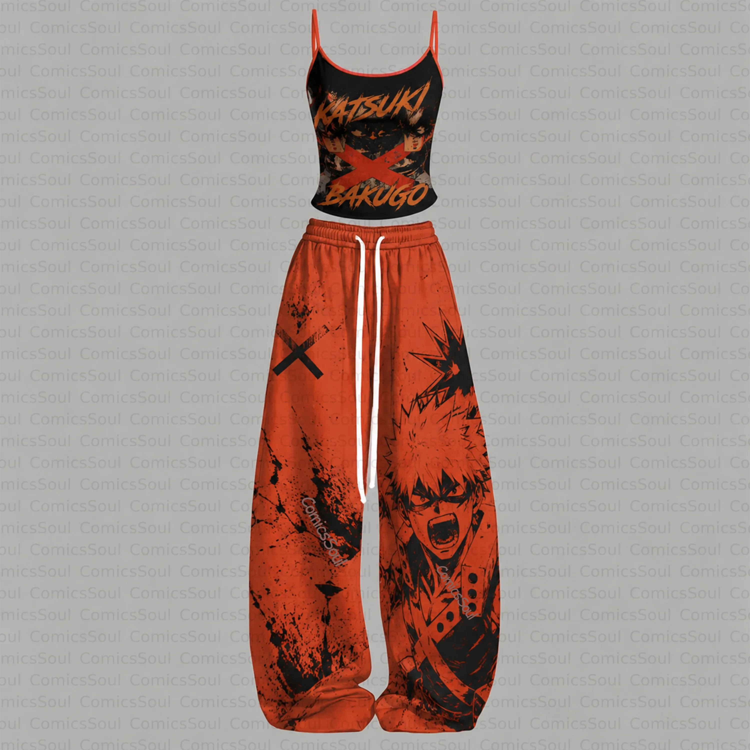 My Hero Academia Top & Elasticated Trousers Two-Piece Set TeeThreads Sustain the Scene with Custom Apparel
