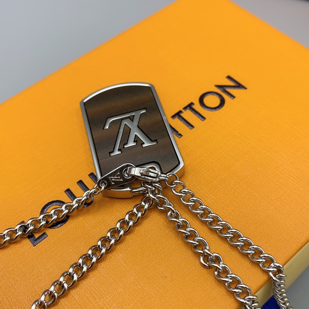 Louis Vuitton Two-sided Engraved Monogram Tag Necklace - Original Replica Club