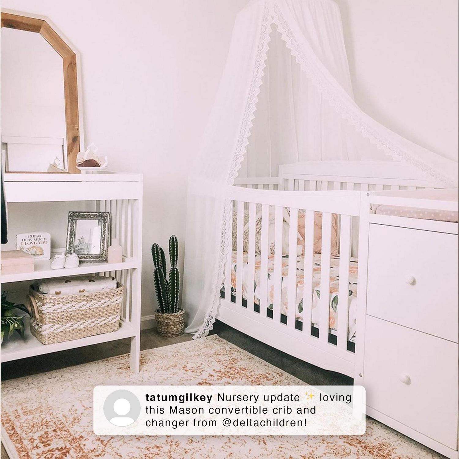 Delta Children Mason 6-in-1 Convertible Crib and Changer. Gray - Image 5