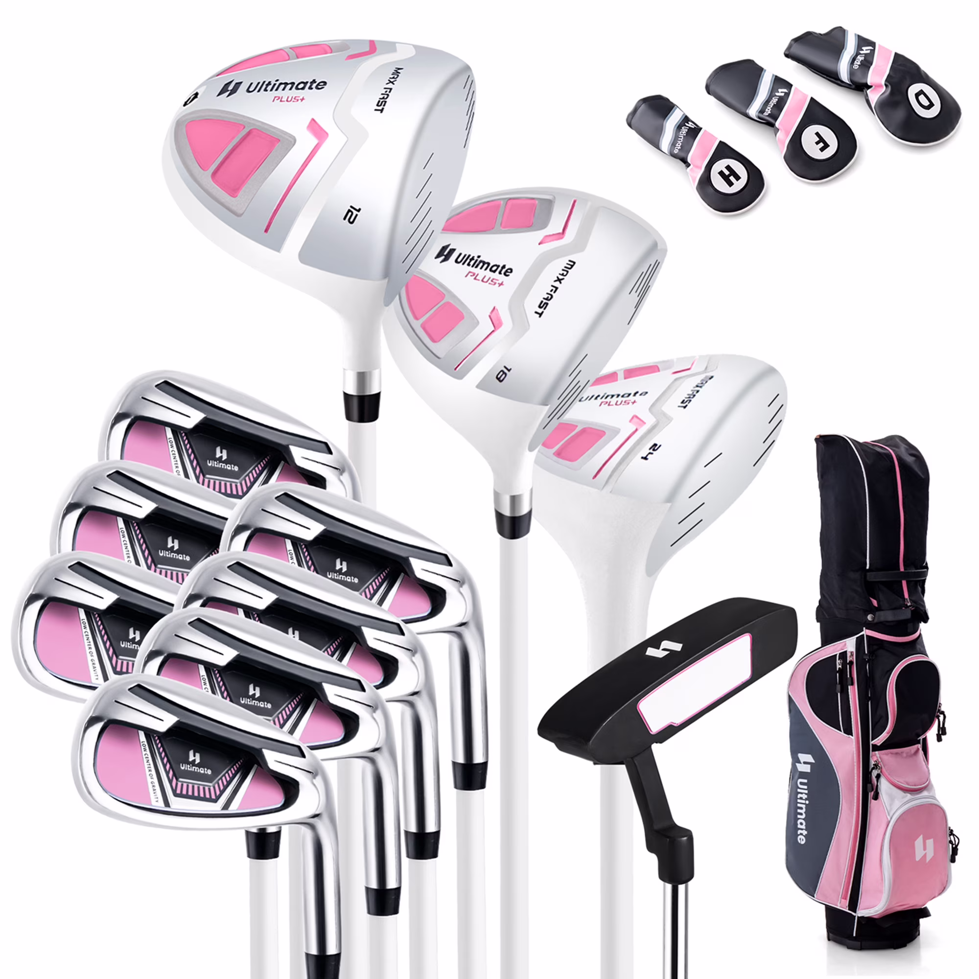 Ultimate Women’s Complete Golf Club Set Golf Club Package Set w/ Rain Hood, Right Hand Purple - Image 3