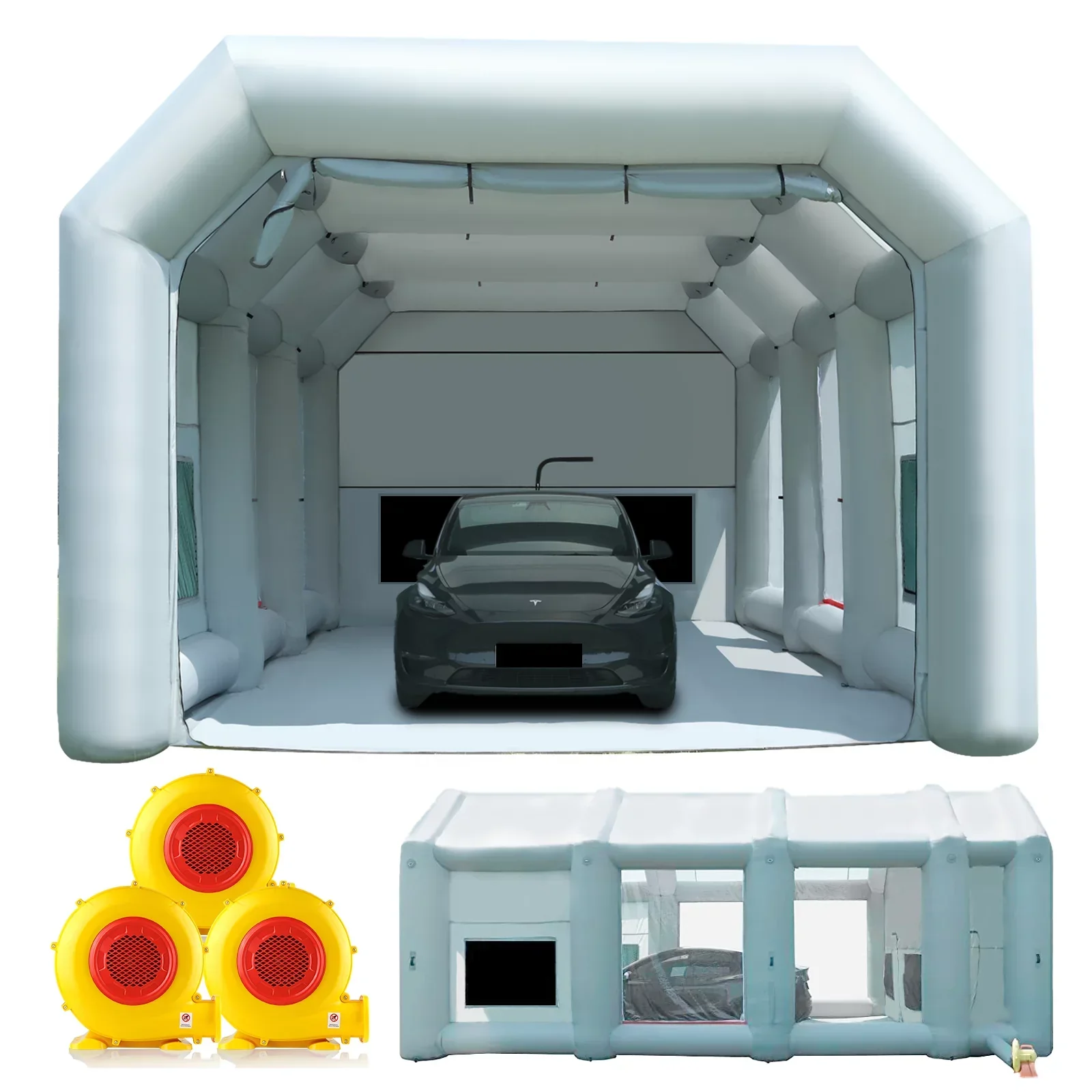 Sewinfla Inflatable Spray Booth 30x20x13Ft With Air Filter System And Blowers Sewinfla Inflatable Spray Booth 30x20x13Ft With Air Filter System And Blowers