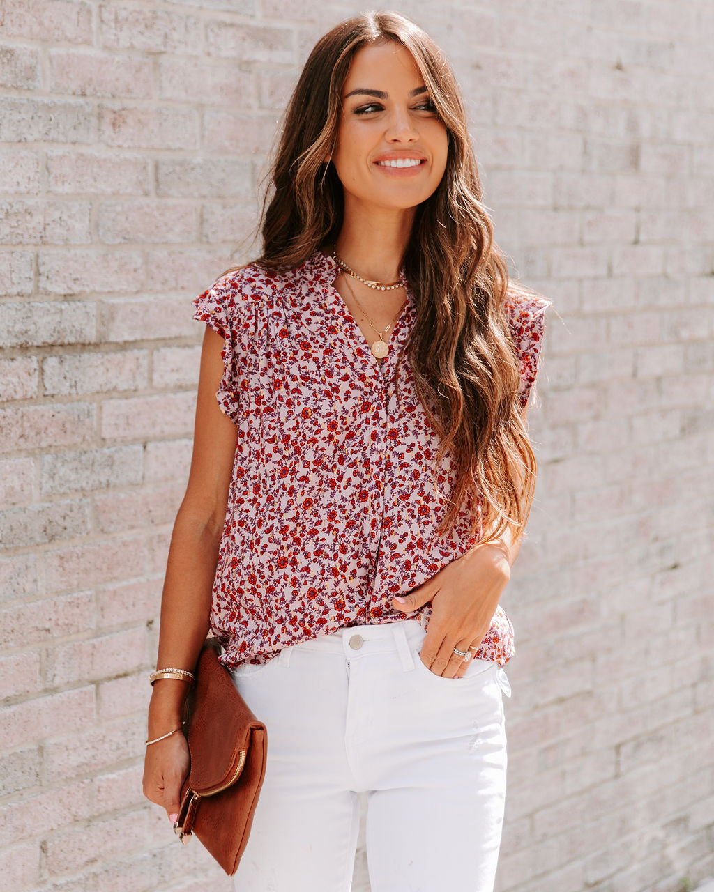 Brinda Metallic Floral Top - FINAL SALE - Se7enfashion