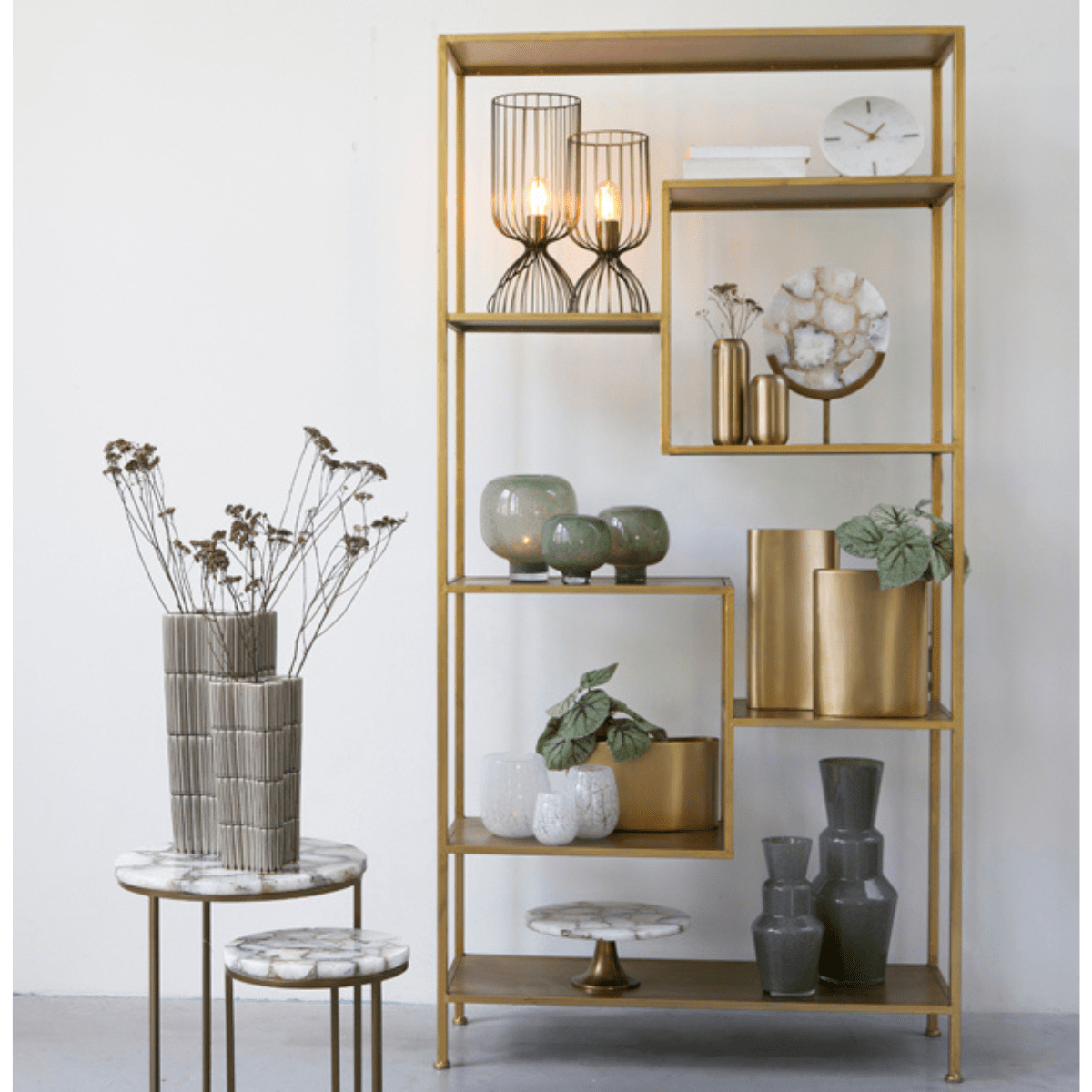 Light & Living - Yvana open vakkenkast 200cm antiek goud