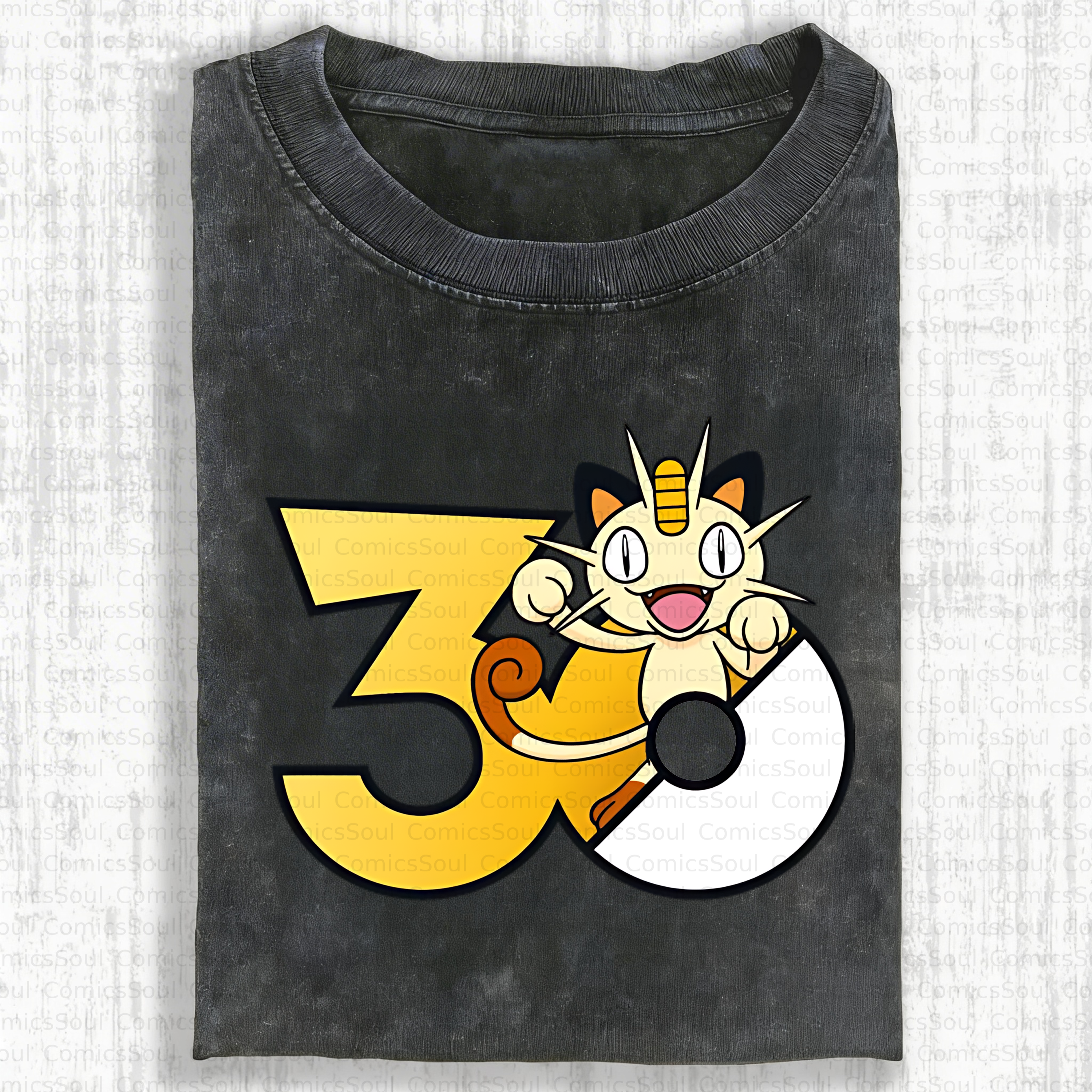 Unisex Anime Inspired Vintage Washed T-Shirt