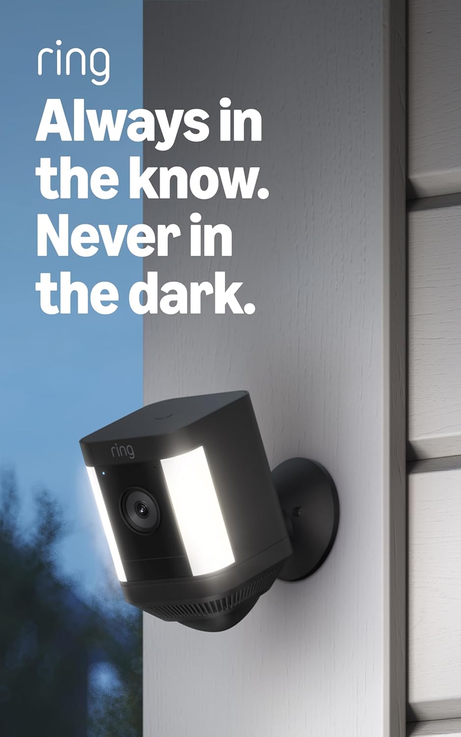 WAYFAIR Ring Spotlight Cam Plus, Battery (Newest Model), Home Or Business Security With HD Video, Two-Way Talk, Color Night Vision, And Security Siren, 4-Pack, White