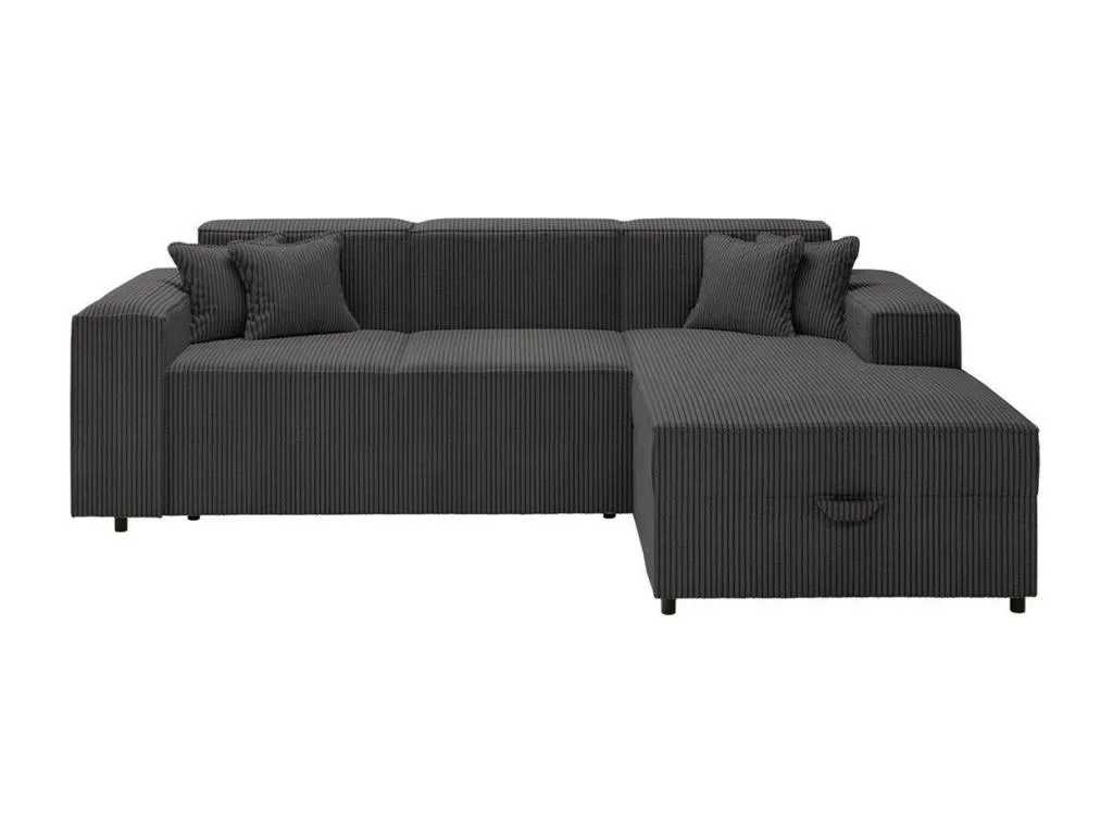 Sofá rinconero Luxmbls 116 Gris Función de descanso Caja de ropa de cama 253x166x79cm 10320OUIK