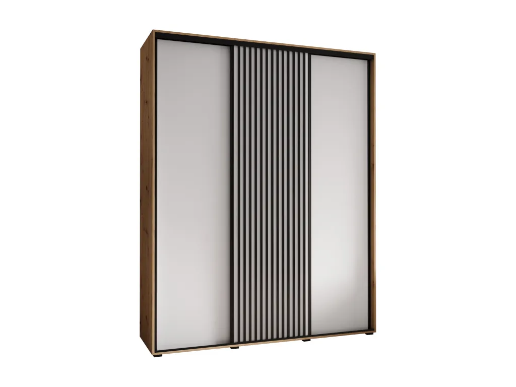 ARMARIO Francomuebleses 1 DE PUERTAS CORREDERAS 205.2/200/45 3 puertas (artisan/blanco)