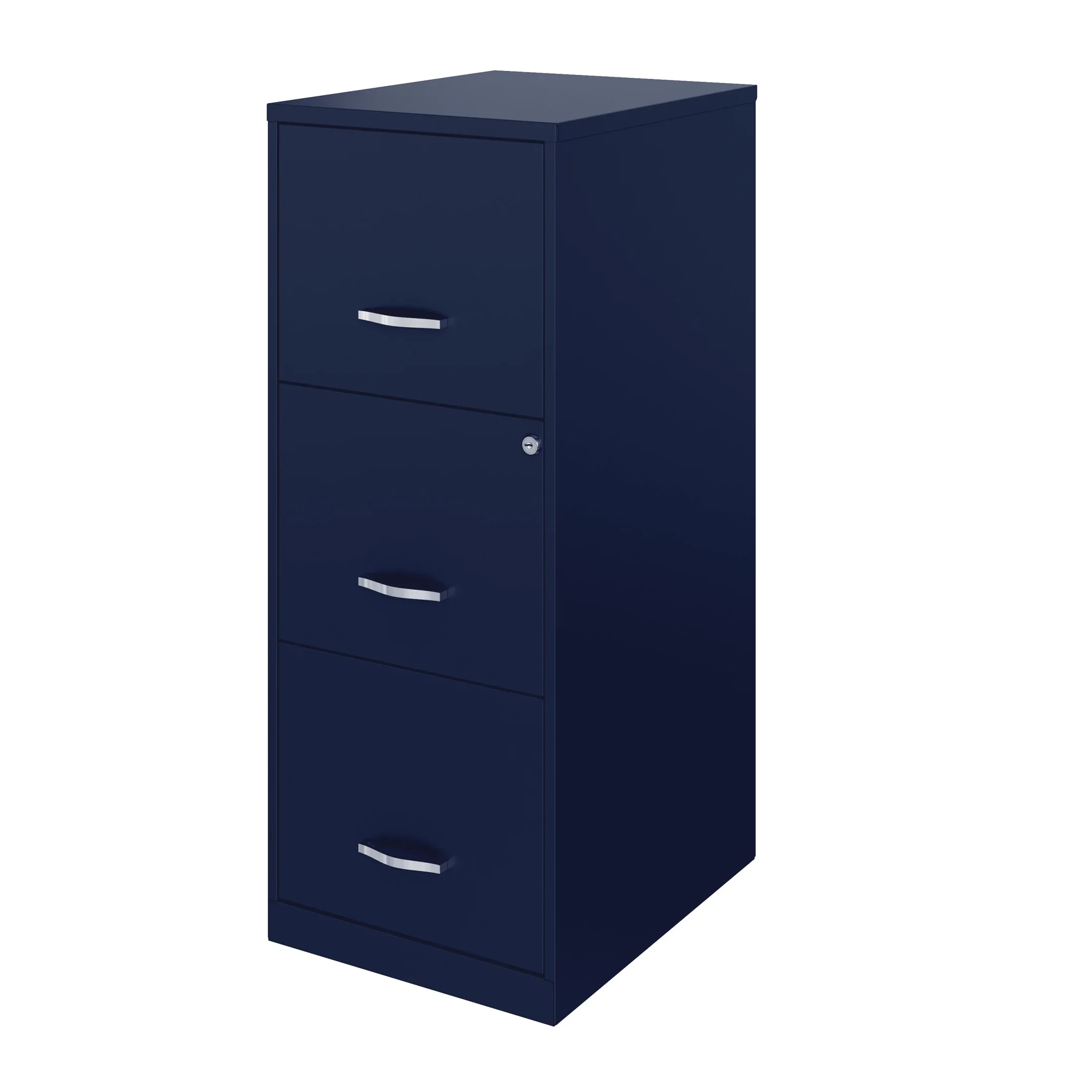 Space Solutions 18" Deep 3 Drawer Smart Letter Width Vertical File Cabinet, Navy
