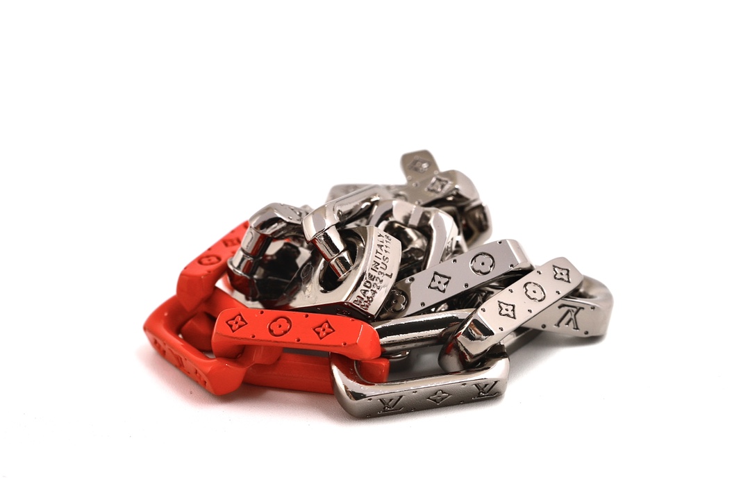 Louis Vuitton Orange Silver Monogram Bracelet - Original Replica Club