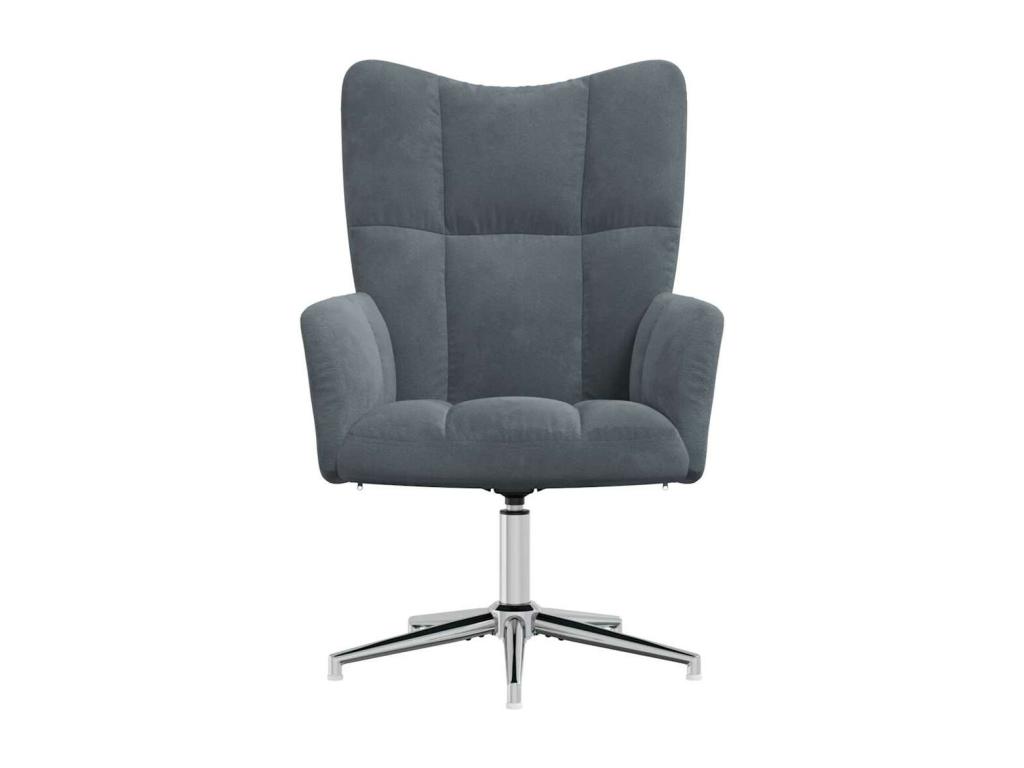 Sillón de Cozetiq de terciopelo gris oscuro
