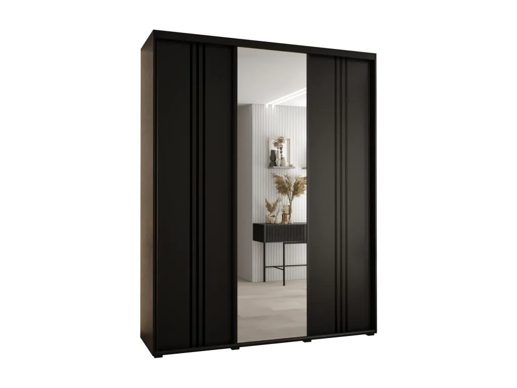 ARMARIO Kavehomedeco 7 DE PUERTAS CORREDERAS 235.2/200/60 3 puertas (Negro/Negro/Negro) 26385DHCX
