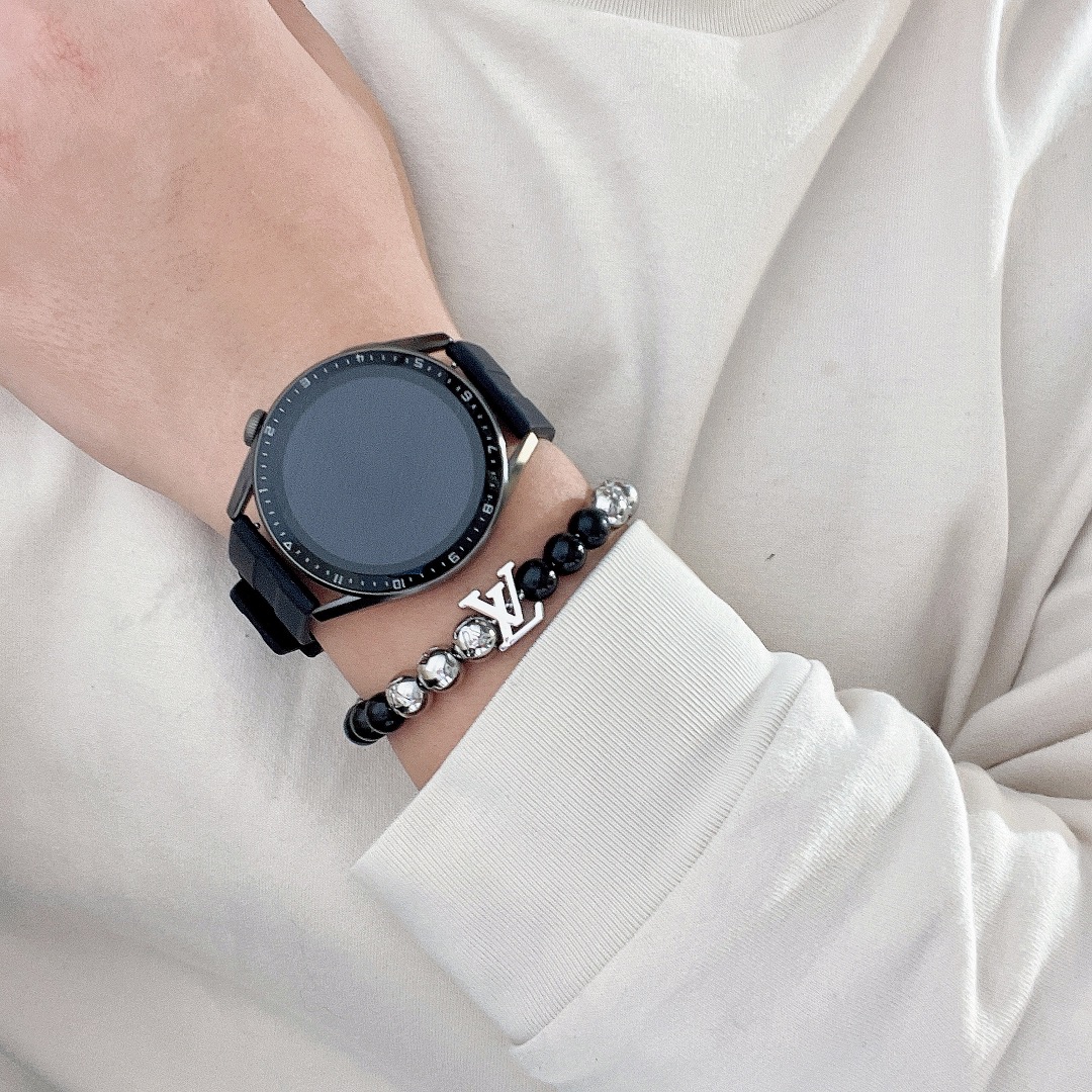 Louis Vuitton Pullable Black and Silver Monogram Beads Bracelet - Original Replica Club
