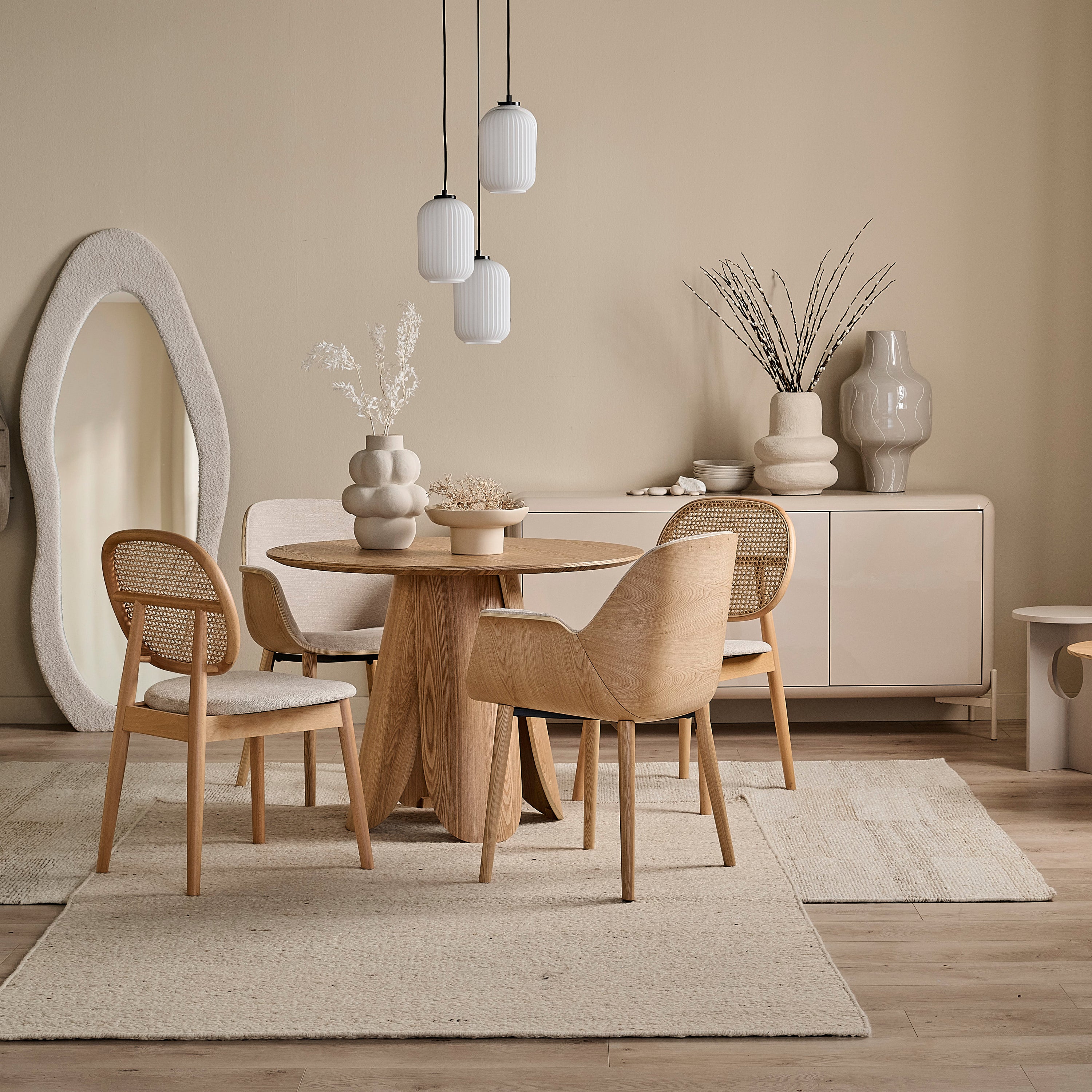 Blokker Ribba Hanglamp - 3 Lichts - Opaalglas