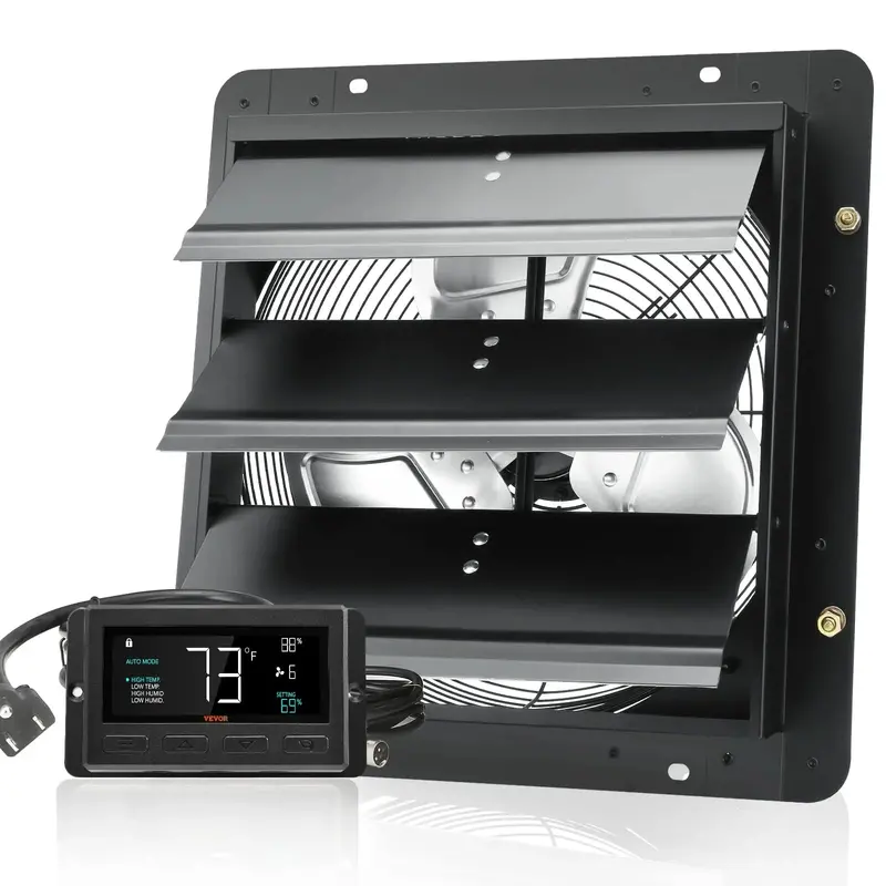 VEVOR 14 inch Exhaust Fan, 1513 CFM, 120V/60Hz, 30W - Smart Controller - Image 2 VEVOR 14 inch Exhaust Fan, 1513 CFM, 120V/60Hz, 30W - Smart Controller - Image 2