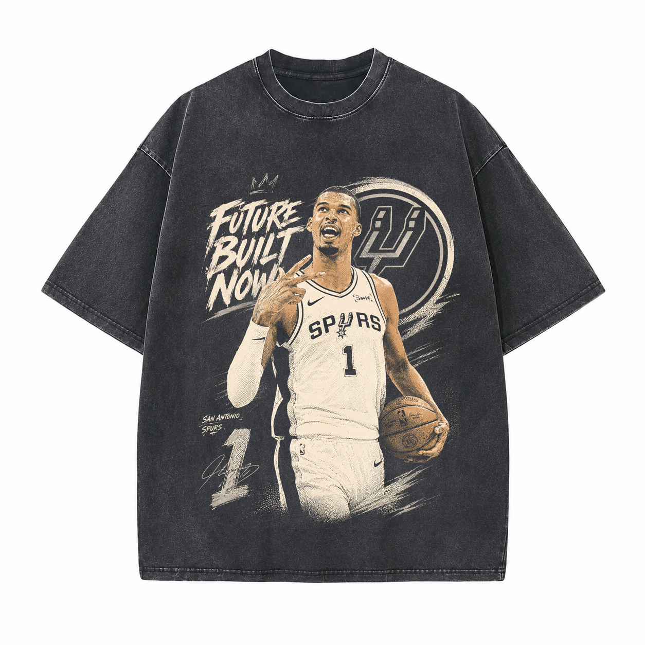 Future Built Now Printed Unisex Washed T-Shirt