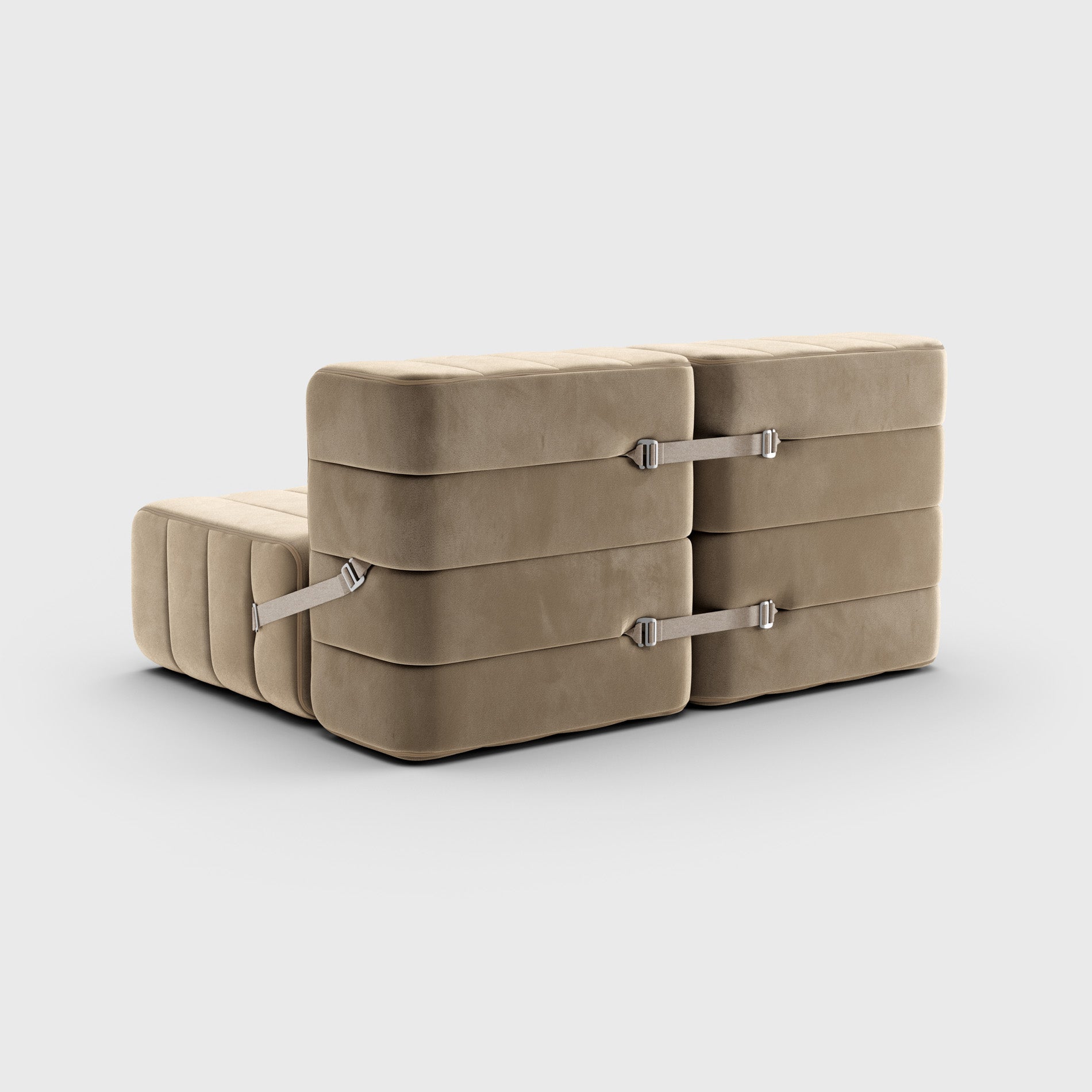 Curt-Set 4 - Barcelona - Vole (Grijs   Bruin)