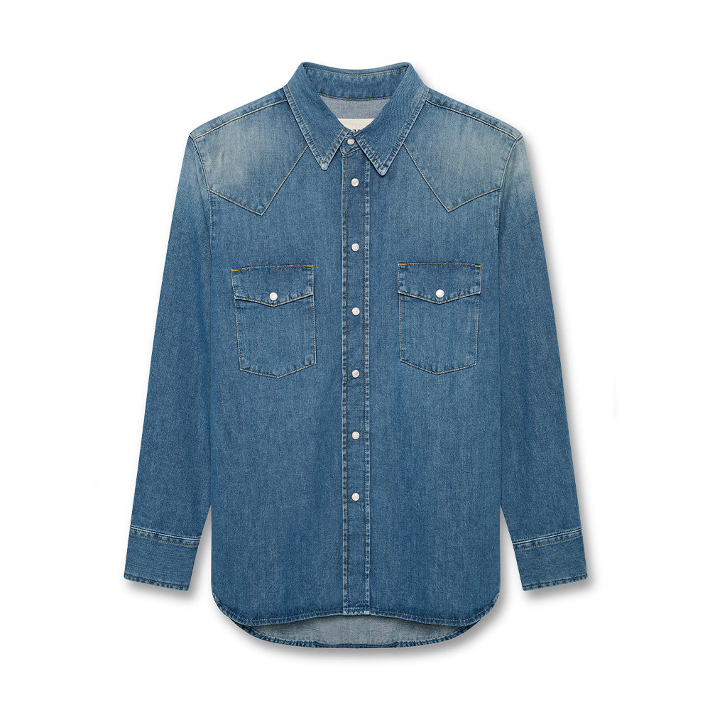 6397 - Chemise Denim Western - Light Ash Blue