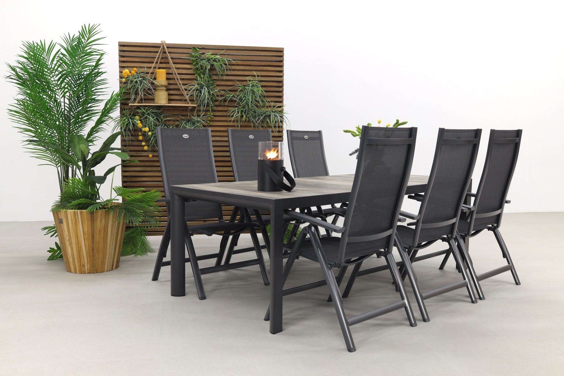 Hartman Roma Kings tuinset antraciet - 220x100 cm.