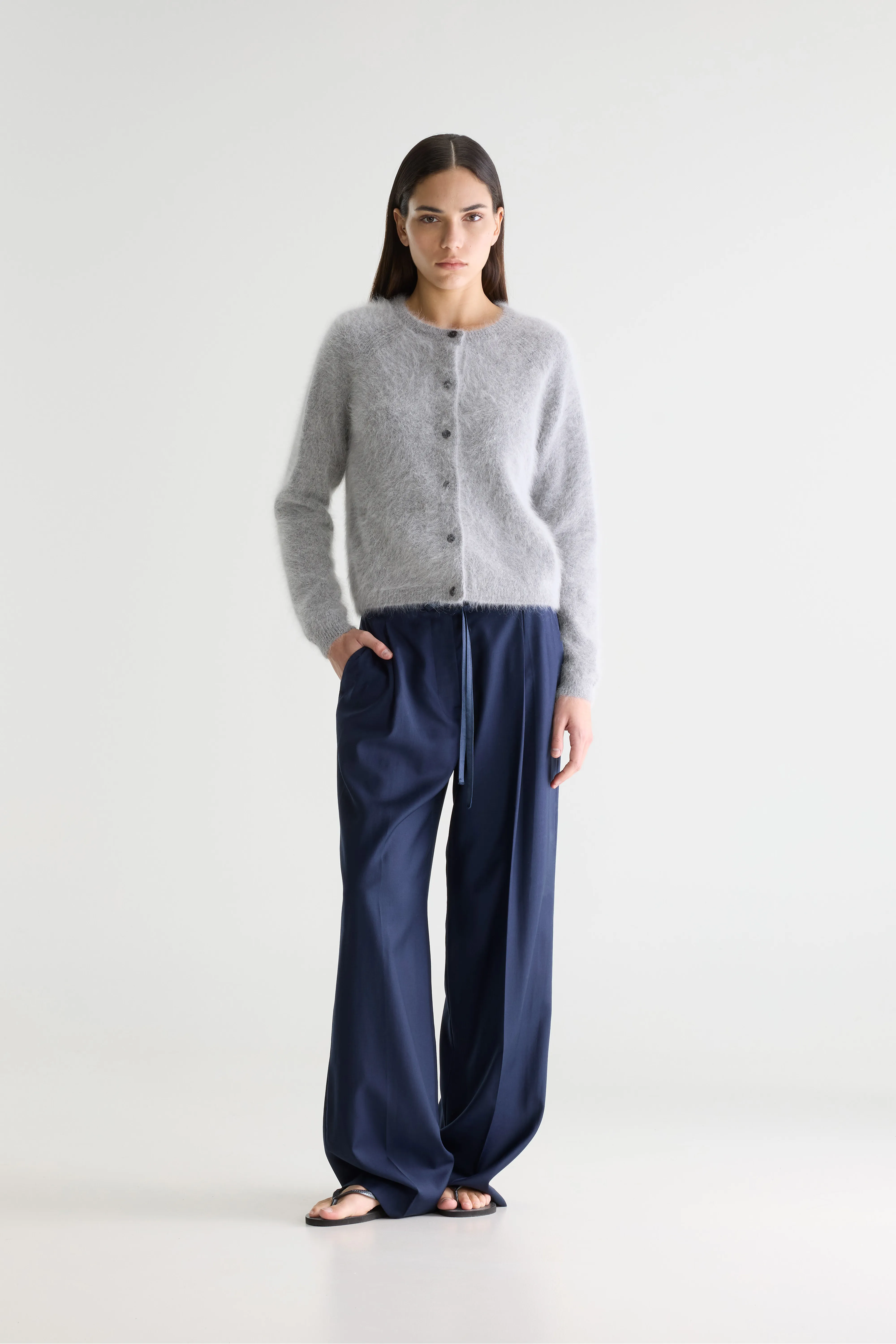 Bellerose Datair angora-blend grey cardigan (252 / W / H. GREY)