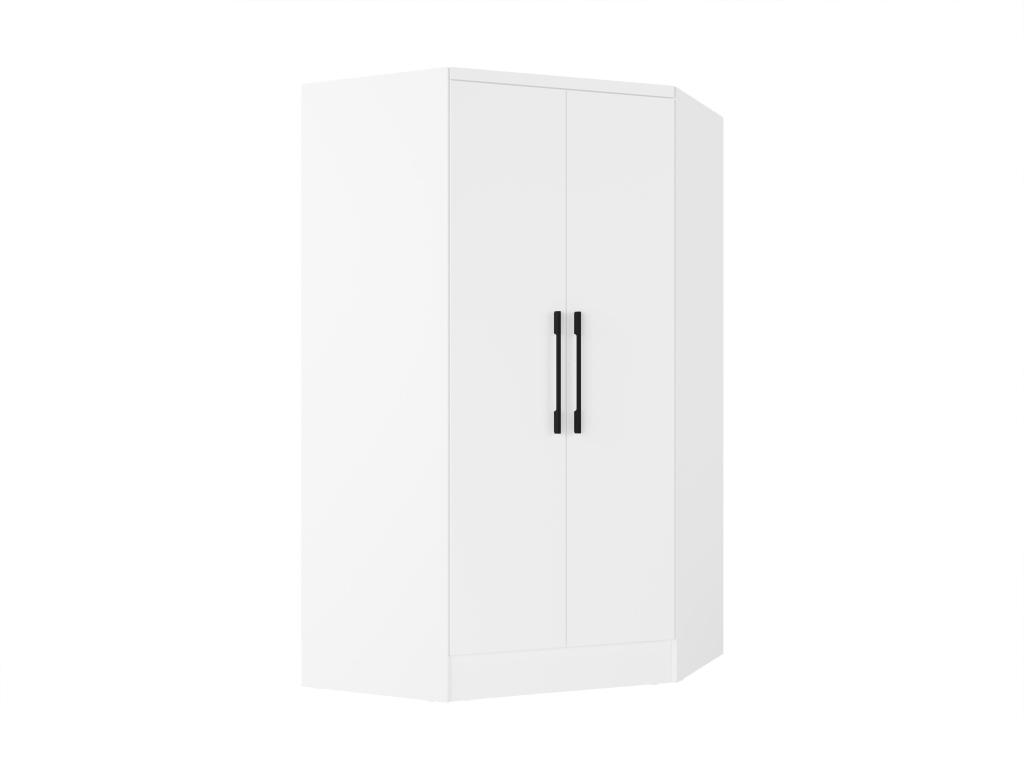 Armario de esquina de 2 puertas - ancho 101 cm - blanco