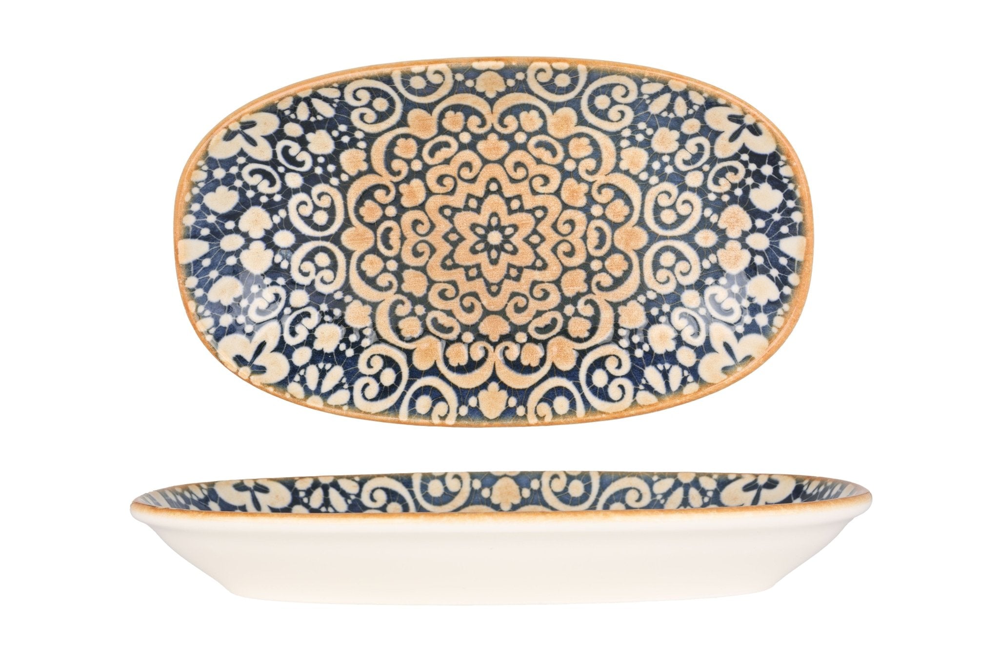 Bonna Serveerschaal - Alhambra - Porselein - 24x14 cm - set van 2