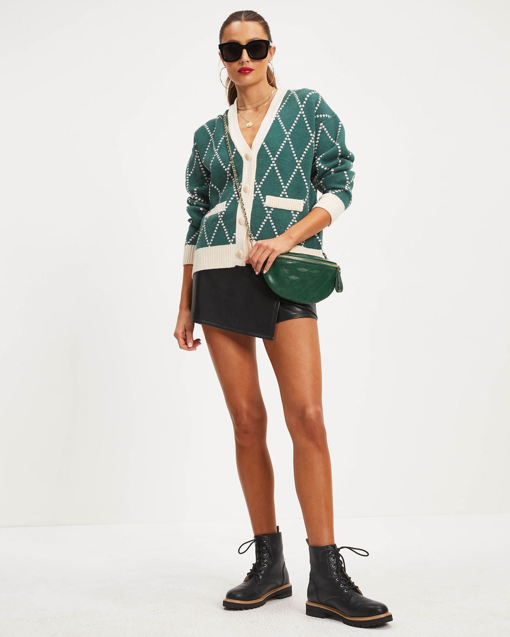 Nicola Knit Cardigan - Pine - Se7enfashion