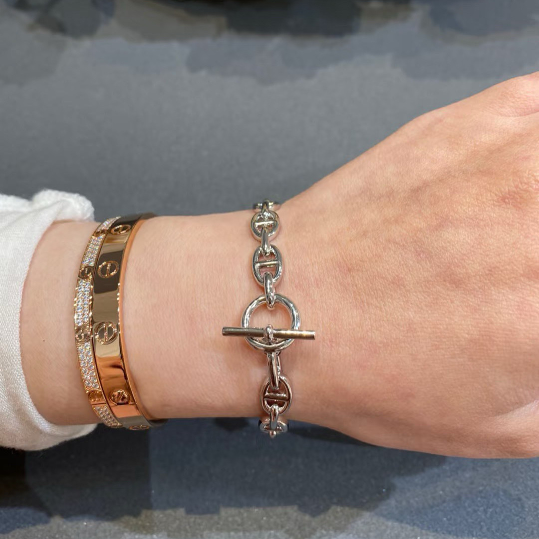 Hermes Chaine D'ancre Enchainee Bracelet Bangle - Original Replica Club