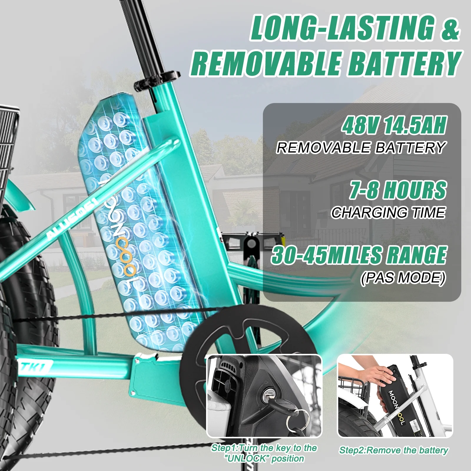 20" x 4" Fat Tire Electric Tricycle for Adult, 7 Speeds Electric Trike 48V 500W Motorized Tricycle , Electric Three Wheels Bicycle for Senior, Aluminum Frame & Rear Basket ,16mph - Image 26