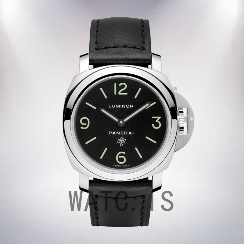 Panerai Luminor PAM01000 44mm Men's Leather Strap Black Dial