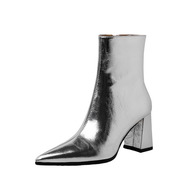 Chunky Heel Retro Short Boots