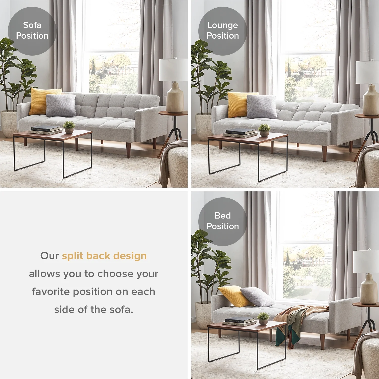 Mopio Aaron Futon Sofa Bed Old Rosa - Image 56
