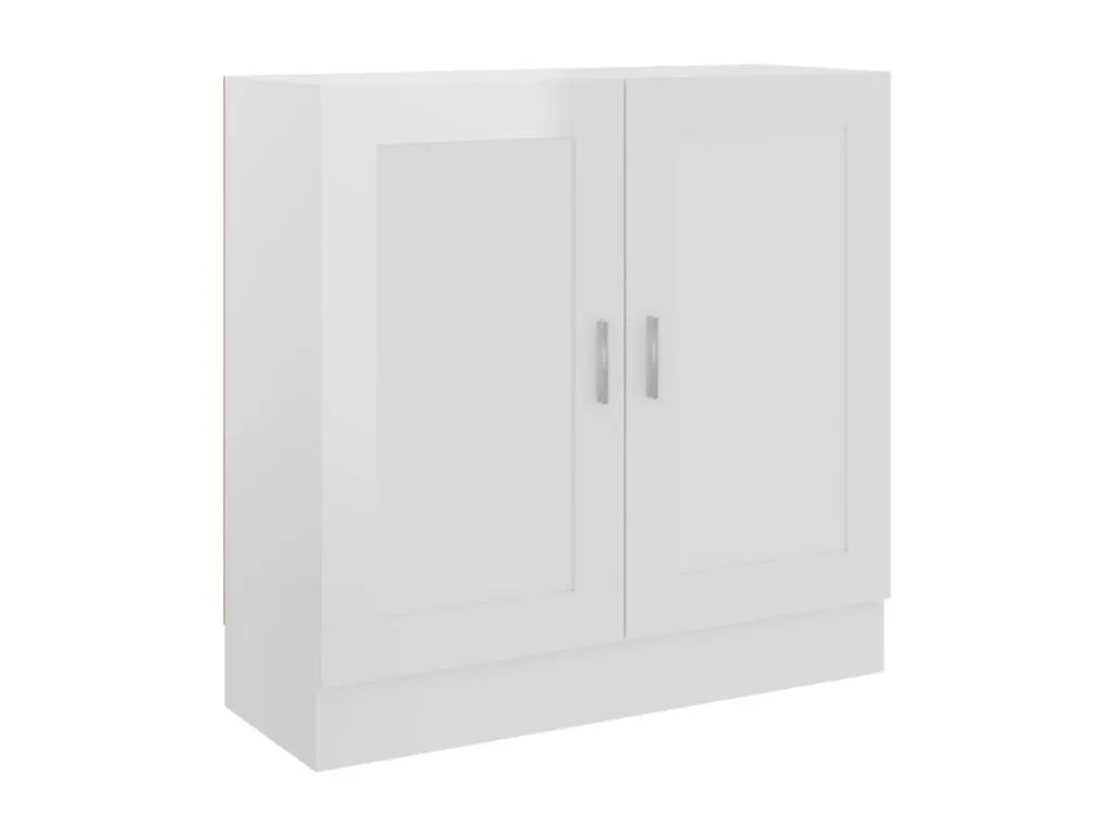 Armario de libros contrachapada blanco brillo 82.5x30.5x80 cm