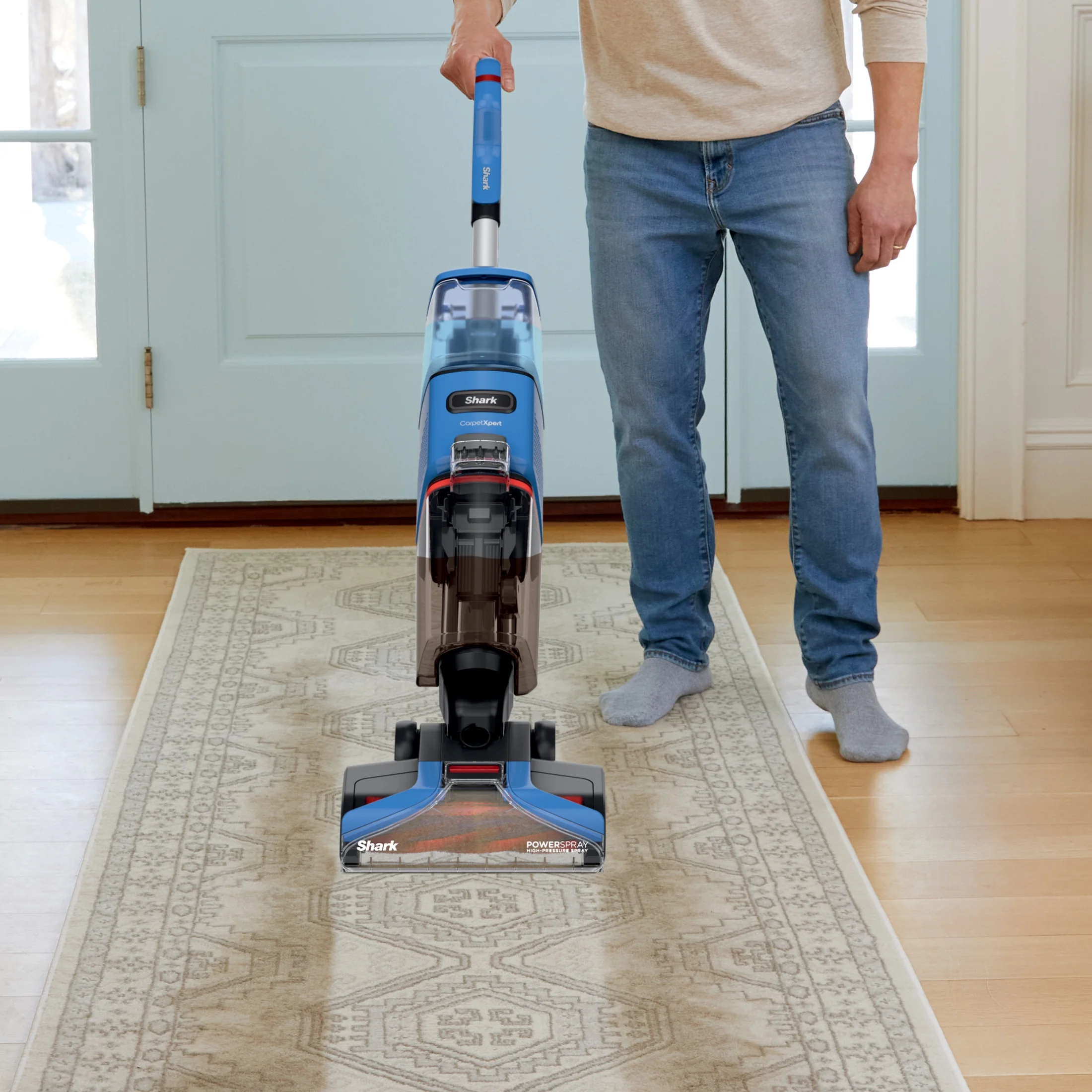 Shark? CarpetXpert? Upright Carpet & Area Rug Cleaner, Perfect for Pets, Lightweight & Powerful, Dirt, Grime, & Odor Removal, Carpet Shampooer, Cleaning Solution, Blue, EX121BRN - Image 11