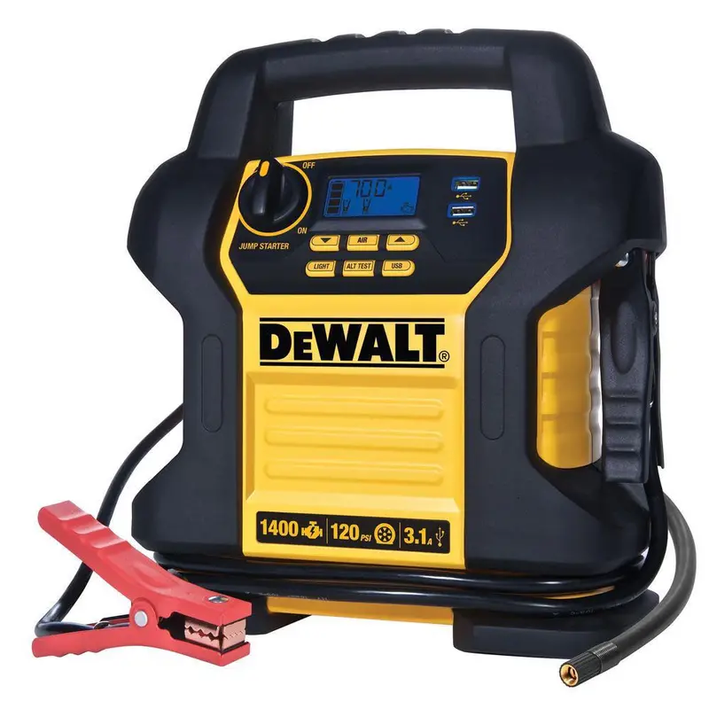 DEWALT 1400 Peak Amp Jump Starter With 120 PSI Digital Compressor - DXAEJ14 DEWALT 1400 Peak Amp Jump Starter With 120 PSI Digital Compressor - DXAEJ14