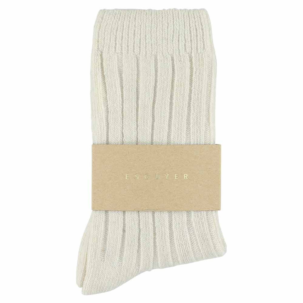 Escuyer - Chaussettes Crew - Ecru