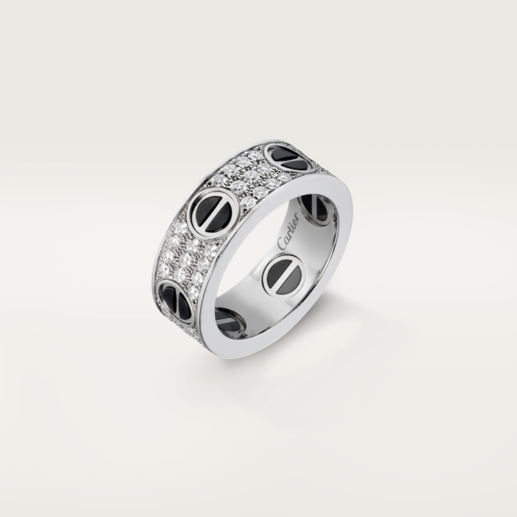 Replicate LOVE ring, classic model, paved, ceramic(1:1 replica) - Original Replica Club