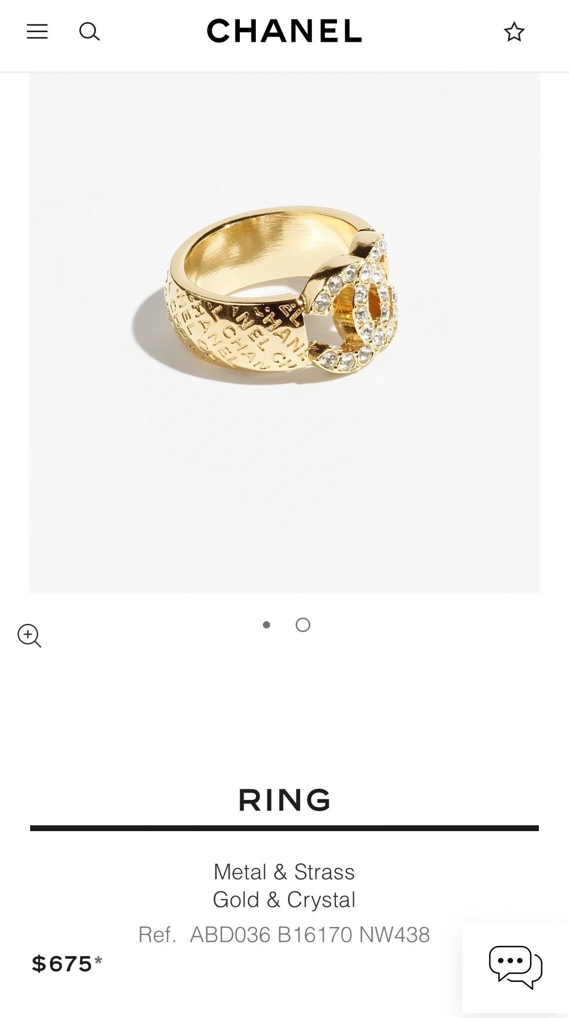 Chanel Monogram Debossed Wide Gold Ring - Original Replica Club