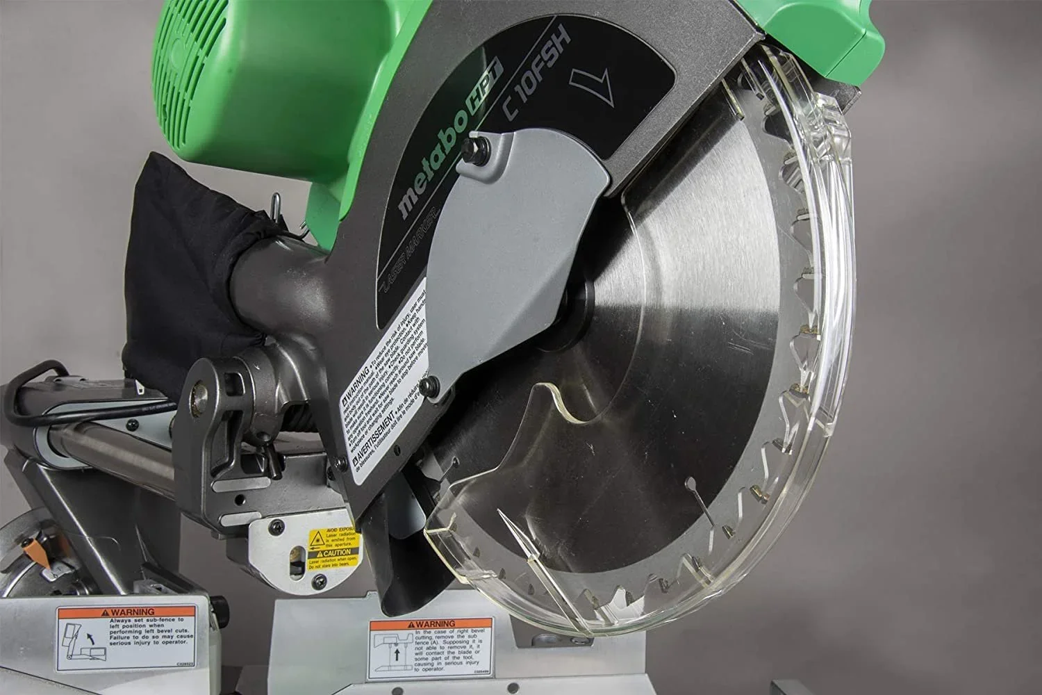 Metabo HPT 10-Inch Sliding Compound Miter Saw, Adjustable Laser Guide, Double Bevel, Electronic Speed Control, 12 Amp Motor, Electric Brake C10FSHS