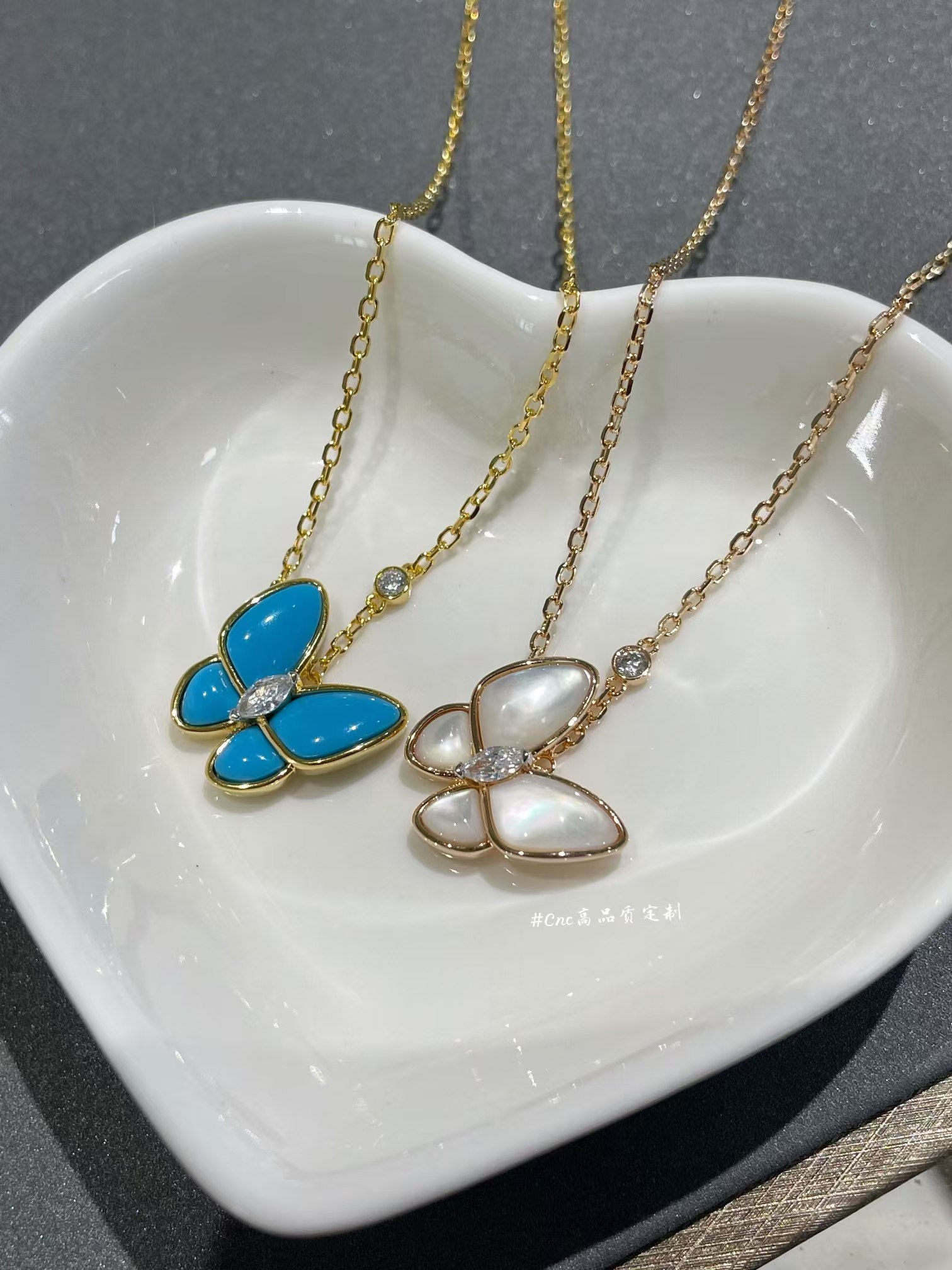 VCA Two Butterfly Pendant Necklace - Original Replica Club