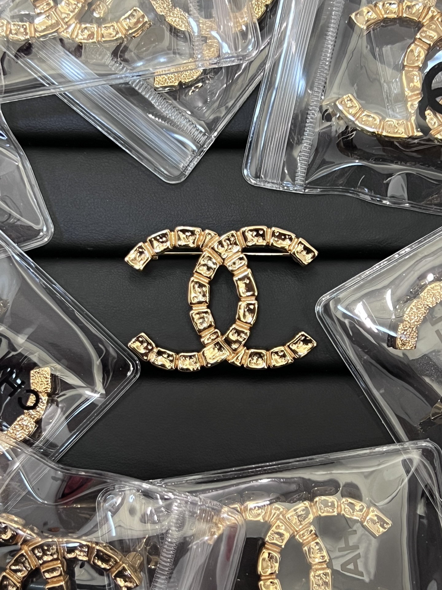 Chanel Vintage Minimalist Light Gold CC Brooch - Original Replica Club