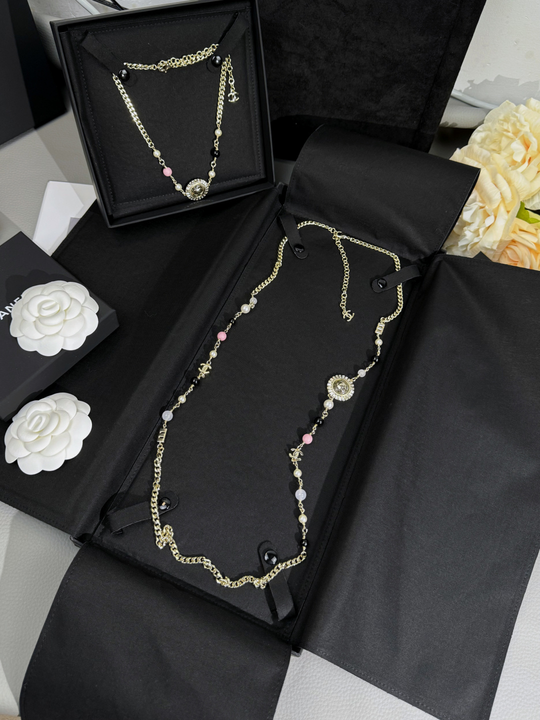 Chanel Sun Flower Pendant Long Necklace - Original Replica Club
