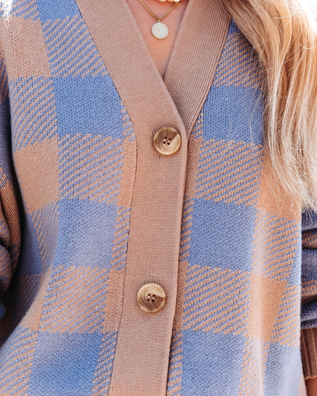 Like Totally Plaid Knit Cardigan - Se7enfashion